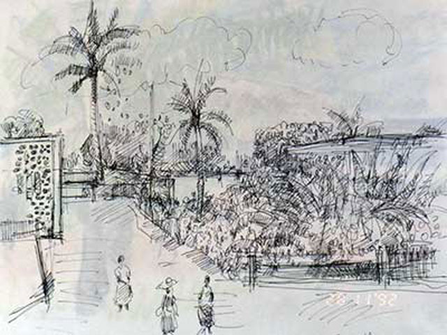 27-I42_Petite Ile_La Réunion 1992_Dessin 29x21